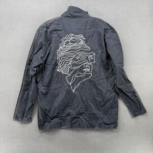 Adidas Manoles Jacket Embroidered Artist Mens Size M Grey White